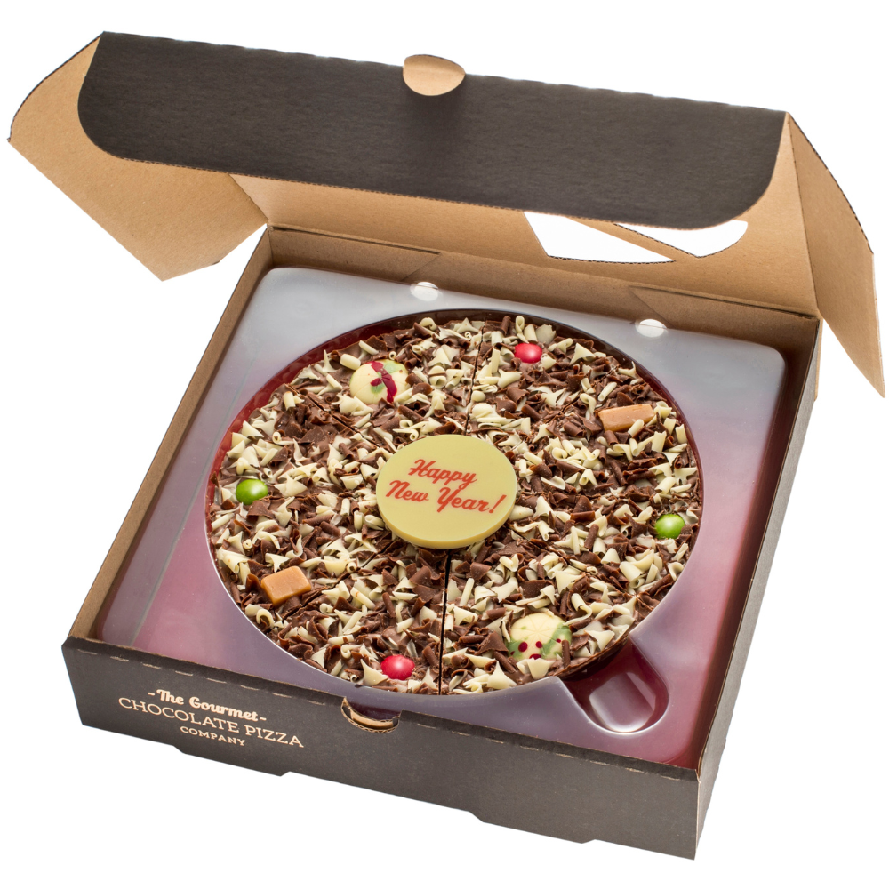 Happy New Year Chocolate Pizza